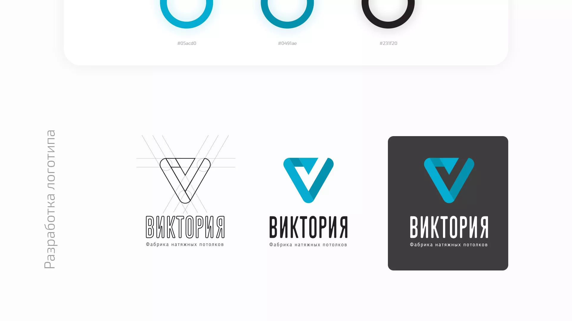 Разработка фирменного стиля компании по продаже и установке натяжных потолков в Соколе
