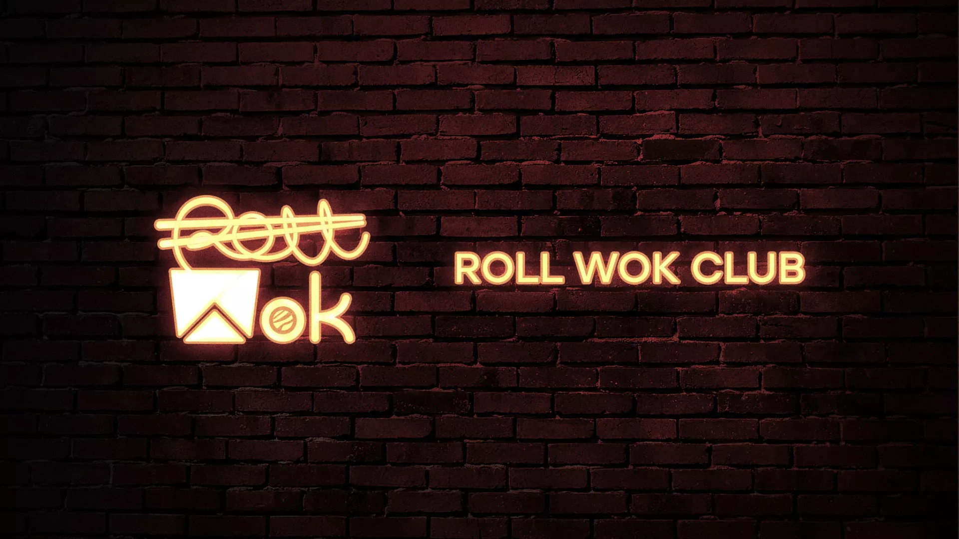 Разработка логотипа суши-бара «Roll Wok Club» в Соколе