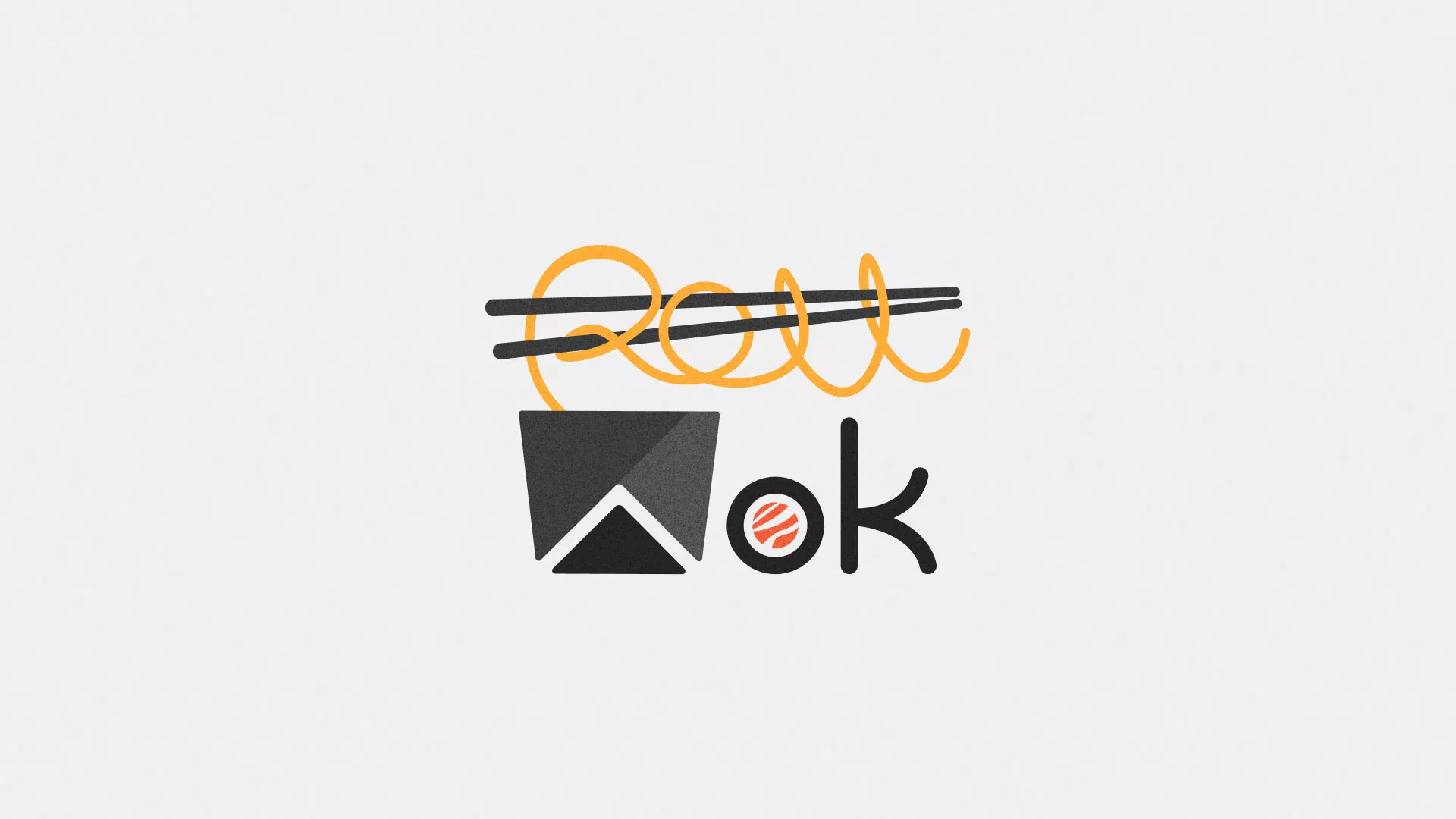 Разработка логотипа суши-бара «Roll Wok Club» в Соколе