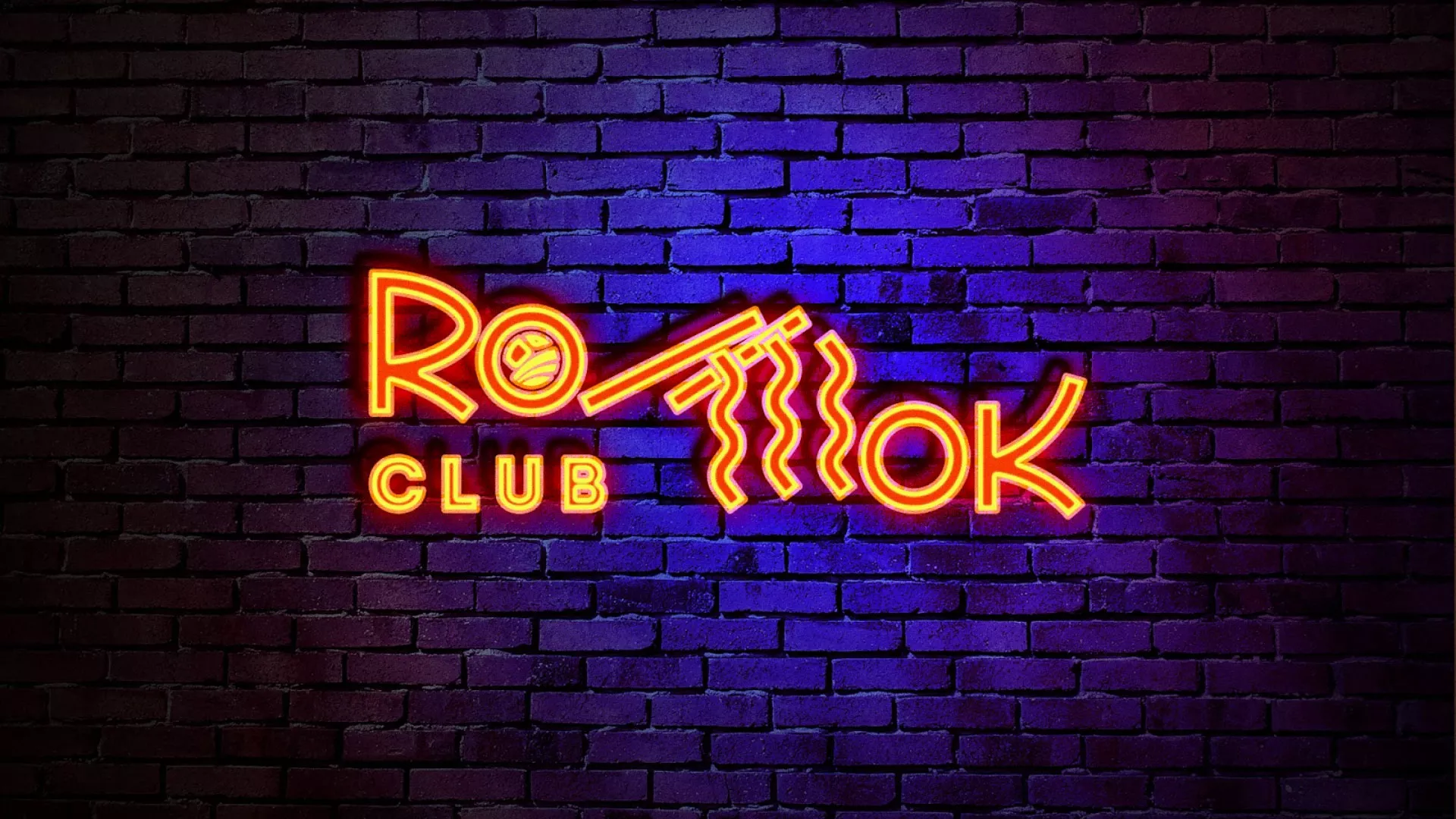 Разработка светящейся интерьерной вывески суши-бара «Roll Wok Club» в Соколе