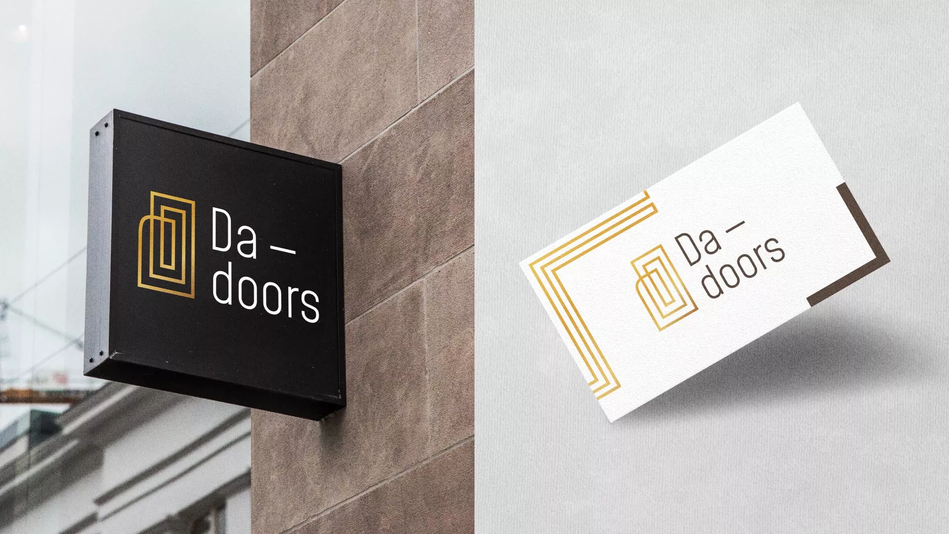 Разработка логотипа для компании «DA-DOORS» в Соколе